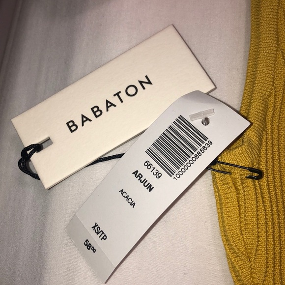 Babaton Sculpt Knit Tank Acacia/ Mustard Yellow XS - Picture 2 of 3